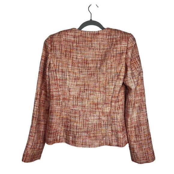 Lafayette 148 tweed Jacket/ blazer Size 4 color coral/pink/multi - Picture 8 of 13